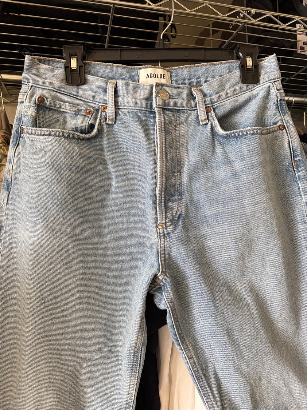 Agolde Lana Straight Jeans in Riptide Size 28